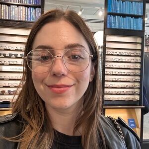 Warby Parker Gold Aviator Glasses